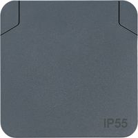 DEBFLEX - CYKLONE IP55 Prise 2P+T FR Anthracite - 730420 - ORIGINE France