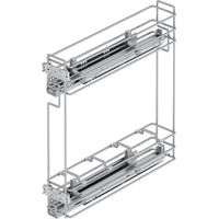 Emuca Flaschenregal Suprastar, ausziehbar, mit Schließautomatik, Modul 150mm, Stahl, Verchromt