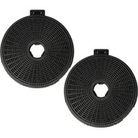 vhbw 2x filtro de carbón activado reemplaza 40078254, 61801236, 61801262, D1C, D4C, ZUB 881 para campanas cocina - 20 cm