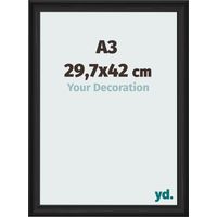 yd. - Cadre photo A3 29.7x42 - Noir Grain de Bois - MDF - Lazio