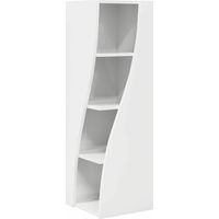 Vidaxl – Meuble d'angle haut de cuisine blanc brillant 32 x 32 x 102 cm – Construction en bois d'ingénierie – Rangement optimisé avec étagères