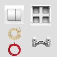 SANIT 16.301.01..0000 Commande de WC 2V pneumatique blanc