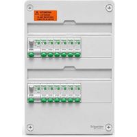 Schneider Electric – Tableau équipé à encastrer 2 rangées 13 modules – R9HPNFC15127P – Pré-câblé pour logements T3/T4 – Protection prises et éclairage