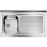 CM 031135SCSSX Rossana Appoggio Lavello ad appoggio 1 vasca sinistra gocciolatoio destra 105x60 cm colore Acciaio inox