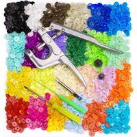 Pinze a scatto + 360 pezzi Bottoni a scatto T5-12mm Kit pinze a scatto per T3 T5 T8 Plastica multicolore 24 colori