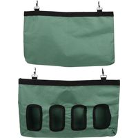 Sac à foin suspendu en tissu Oxford à quatre compartiments pour lapin (vert)