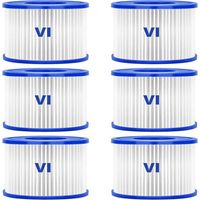 Lot de 6 cartouches de filtration pour spa gonflable Lay-Z-Spa