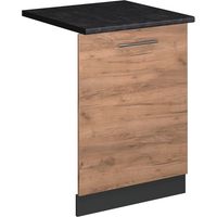 Façade de lave-vaisselle Fame-Line, Chêne de force doré, 60cm , PT Anthracite, Vicco
