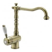 Crolla 2800VO Miscelatore Cucina Monocomando Rustico Bocca Girevole colore Vecchio Ottone