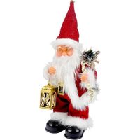 Automate animé musical Père Noël avec lanterne h.30cm