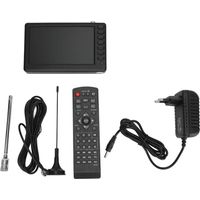 Tragbarer 5-Zoll-Fernseher, ISDB-T-kompatibel, wiederaufladbar, 1080p, Mini-Digitalfernseher, EU-Stecker, 110–220 V