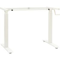 Vidaxl – Cadre de bureau assis debout réglable 71-113 cm – Acier au carbone – Largeur 102-160 cm – Manivelle manuelle – Pour bureaux 120-180 cm