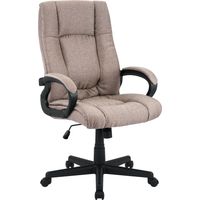 CLP – Chaise de bureau ergonomique XL Sparta en tissu taupe – Dossier soutenant la colonne vertébrale – Hauteur réglable – Accoudoirs rembourrés