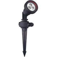 TIDIAN (4 pezzi) Faretto da esterno IP65 per giardino. Con picchetto per prato. Per lampadina GU10. Colore Nero.