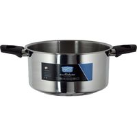 Casseruola Pentola ad induzione in acciaio inox 2 manici linea natura 24 cm