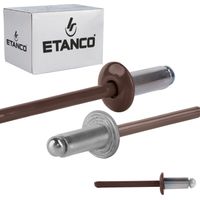 Aluminium Offene Nieten 4,8x10mm RAL 8017