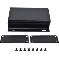 Boîtier électrique en aluminium, coffret de projet encastrable 25x84x100mm, plaque noire mate.