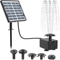 Fontaine solaire avec pompe de circulation d'eau pour bassin et jardin, hauteur de jet de 55 cm