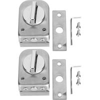 Lot de 2 verrous de porte en acier inoxydable pour portes vitrées de salle de bain, toilettes et magasins
