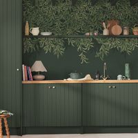 Papier peint panoramique William Morris Willow Bough Deep Green 400 x 250cm Vert