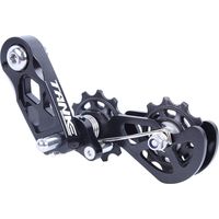 Ajusteur de tension de chaîne en alliage d'aluminium pour tendeur de vélo - Noir