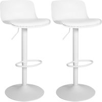 2er Set Barhocker Almada Kunstleder weiß