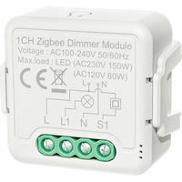 Smart Dimmer Module Application Telecommande Controle Vocal Controle De Synchronisation Partage Compatible Avec Alexa Echo Google Accueil Pour Home Bureau, Blanche, Dimmer Switch & 1 W