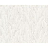 Embossed wallpaper wall EDEM 420ST20 hot embossed non-woven wallpaper slightly textured with nature-inspired pattern glittering white cream silver 10.65 m2 (114 ft2)
