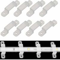 Lot de 50 clips de fixation pour bande lumineuse LED 10 mm à 18 mm