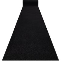 Läufer KARMEL Glatt, einfarbig schwarz 140 cm black 140x720 cm