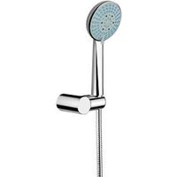 Jika Rio - Set soffione doccia, 3 getti, supporto e flessibile da 1,7 m, acciaio inox/cromo H3651R00043611
