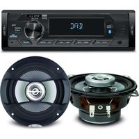 Pack sono voiture Auto Radio NewOne AR390DAB 80 Watts + 2 haut parleurs 10cm 80W