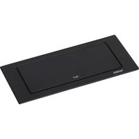EVOline Backflip schwarz matt - versenkbare Einbau-Steckerleiste mit 2 Steckdosen und einem USB C