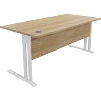 Bureau droit individuel avec voile de fond Sato