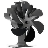 Ventilateur pour poêle à bois à 6 pales, ventilateur de chauffage pour poêle à bois, accessoires pour poêle à bois, fonctionnement silencieux, circulation d'air chaud pour grandes pièces