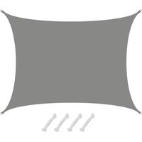 6x5 Voile d'Ombrage Etanche Toile Ombrage Rectangulaire Voile Rectangle Ombrage
