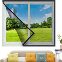 Moskitonetz für Fenster, 135 x 135 cm, Moskitonetzrolle, zuschneidbar auf die gewünschten Maße, Insektenschutz für Türen, Fenster und Erkerfenster