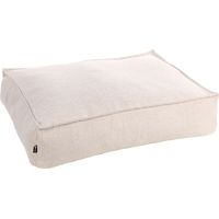 Coussin panier en textile 100 x 70 x 18 cm Beige