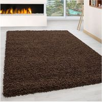 Tapis uni shaggy rectangle Aimee Marron 240x340