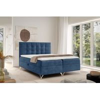 Boxspringbett Schlafzimmerbett CANDELA 120x200cm Stoff Coral Blau
