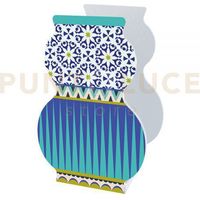 VASO GIUDECCA PICCOLO IN CRISTALLO ACRILICO DECORATO SANTORINI