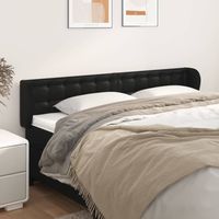 Kopfteil mit Ohren Schwarz 163x23x78/88 cm Kunstleder vidaXL