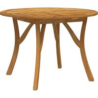 Garden Table Ø 110 cm Solid Wood Acacia vidaXL