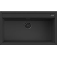 Lavello Quareco incasso 1 vasca 86×51 Prime 90 Granito Nero QLP090NE