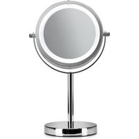 Croydex, Illuminated Magnifying (3x) Battery Operated Pedestal Mirror, Chrome