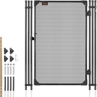 VEVOR Cancello per Recinzione da Piscina 1,2 x 0,75 m, Porta per Barriera di Protezione per Piscina da Giardino Porta di Recinzione di Sicurezza Cancello in Metallo Tessuto in PVC Teslin 352 g/m²