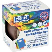 Nastro adesivo telato 200 tpa eurocel marrone mm 38 ml 2,7 (4 pezzi) Eurocel