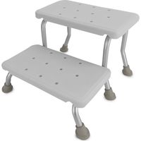 Marche pied Tabouret de douche, bain Bm Médical TD-70-2M, 2 marches - antidérapant pour Personnes handicapées et Personnes âgées