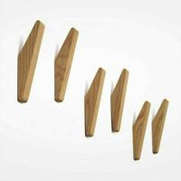 Lot de 6 patères vintage patère bois patère bois capacité de charge 5 kg patère murale patère peignoir patère chapeau patère patère multi-usages patère patère clé patère