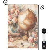 Drapeau de jardin décoratif décoration maison toile durable double face 30 x 45 cm pour entrée maison